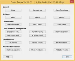 K-Lite Codec Pack К-Лите Кодек Пак — скриншот 1